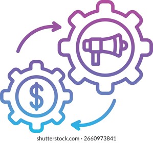 Icono del Vector del engranaje. Se puede utilizar para aplicaciones de impresión, móviles y de Web.