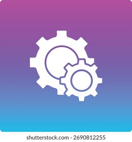 Icono del Vector del engranaje. Se puede utilizar para aplicaciones de impresión, móviles y de Web.