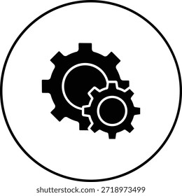 Icono del Vector del engranaje. Se puede utilizar para aplicaciones de impresión, móviles y de Web.