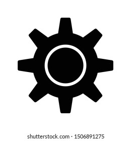 Gear vector icon. Cog wheel pictogram. Settings symbol.