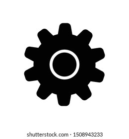 Gear vector icon. Cog wheel pictogram. Settings symbol.
