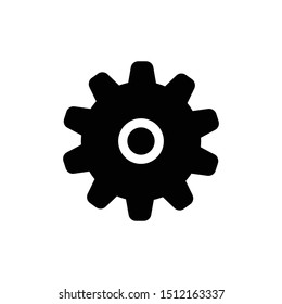 Gear vector icon. Cog wheel pictogram. Settings symbol.