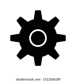 Gear vector icon. Cog wheel pictogram. Settings symbol.