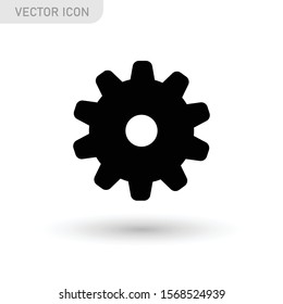 Gear vector icon, cogwheel pictogram. Settings symbol.