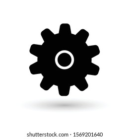 Gear vector icon, cogwheel pictogram. Settings symbol.