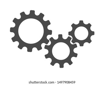 Gear Vector Icon. Continuous running gear Concept of organizational movement.