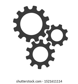 Gear Vector Icon. Continuous running gear Concept of organizational movement.