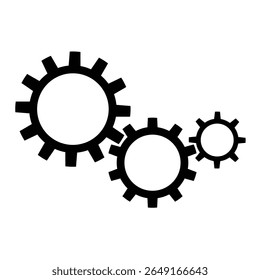 Gear vector icon. continuous running gear concept. cogwheel. functions symbol. settings icon. vector illustration