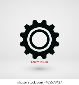 gear vector icon, flat design best vector icon