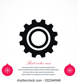 gear vector icon, flat design best vector icon