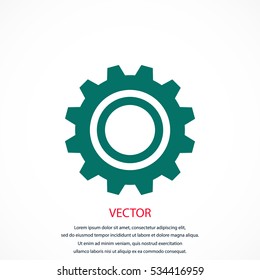 gear vector icon, flat design best vector icon