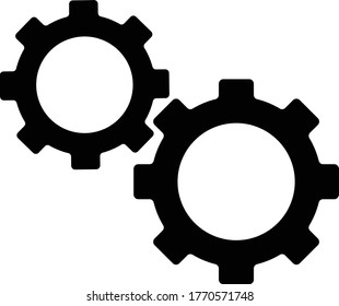 Zahnradvektorsymbol im flachen Stil. Cog-Radgrafik auf weißem Hintergrund. Geschäftskonzept für Zahnradlenker.