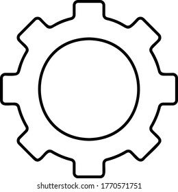Gear vector icon in flat style. Cog wheel illustration on white background. Gearwheel cogwheel business concept.
