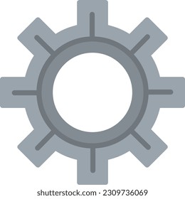 Gear Vector Icon Flat Style