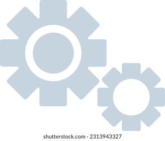 Gear Vector Icon Flat Style