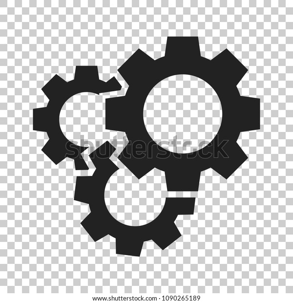 Gear Vector Icon Flat Style Cog Stock Vector Royalty Free 1090265189