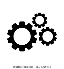 Gear vector icon and glyph design on a white background