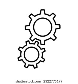 Gear vector icon illustration, Cog wheels icon. Cogs circle illustration. Gears and cogs icon on white background. 