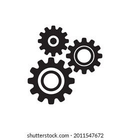 Plantilla de diseño de ilustración de icono del vector de engranajes