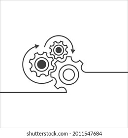 Gear vector icon illustration design template