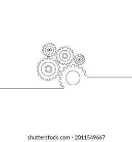 Plantilla de diseño de ilustración de icono del vector de engranajes