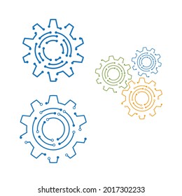 Gear vector icon illustration design template