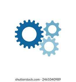 Plantilla de diseño de ilustración de ícono de Vector de engranaje