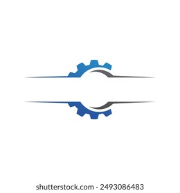 Zahnrad Vektorgrafik Symbol Illustration Design Vorlage