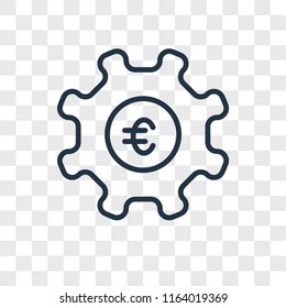 Gear vector icon isolated on transparent background, Gear logo concept