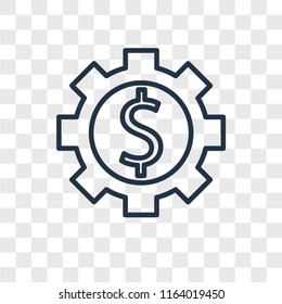 Gear vector icon isolated on transparent background, Gear logo concept