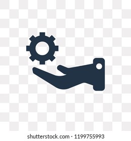 Gear vector icon isolated on transparent background, Gear transparency concept can be used web and mobile