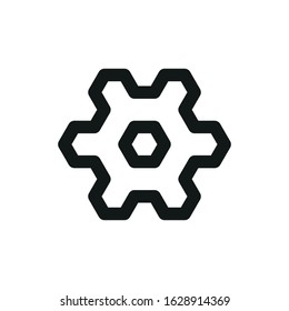 Gear vector icon isolated,cogs,Settings with flat style