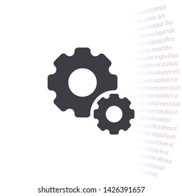 Gear Vector icon . Lorem Ipsum Illustration design