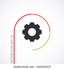 Gear Vector icon . Lorem Ipsum Illustration design