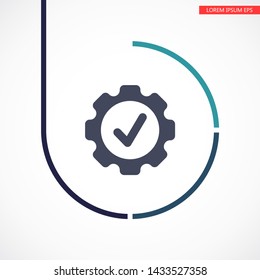 Gear Vector icon . Lorem Ipsum Illustration design