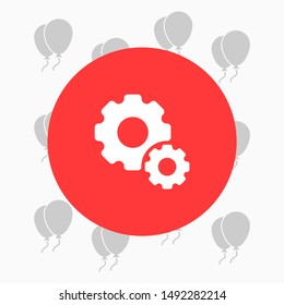 Gear Vector icon . Lorem Ipsum Illustration design