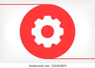 Gear Vector icon . Lorem Ipsum Illustration design