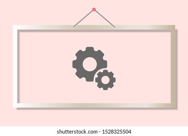 Gear Vector icon . Lorem Ipsum Illustration design