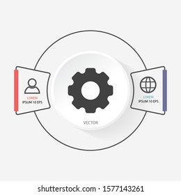 Gear Vector icon . Lorem Ipsum Illustration design