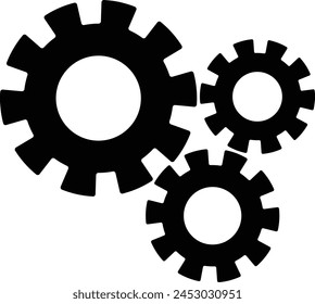 Gear vector icon and Machine, progress, teamwork symbol
