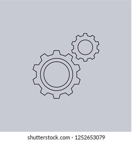  Gear vector icon. Modern, simple, isolated, flat best quality icon for web site designs or mobile apps. Vector illustration.