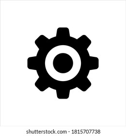 Icono del vector del engranaje sobre fondo blanco