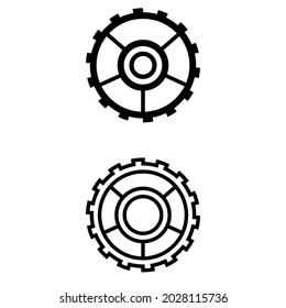 Gear vector icon set. mechanism illustration sign collection. Mechanics symbol or logo.