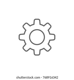 Gear vector icon, settings symbol