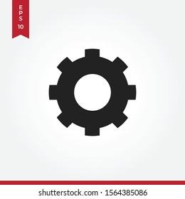 Gear vector icon, simple sign for web site and mobile app.