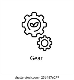 Gear Vector icon stock illustration