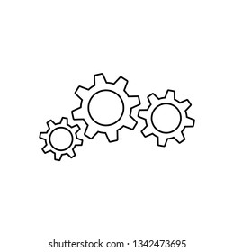 Gear vector icon. Web design icon. Gears and cogs symbol. Cog wheels icon. Cogs circle illustration. Gear wheel logo. Vector EPS 10