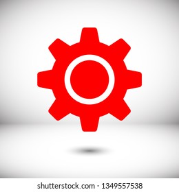 Gear vector icon. Web design icon. Gears and cogs symbol. Cog wheels icon. Cogs circle illustration. Gear wheel logo. Vector EPS 10