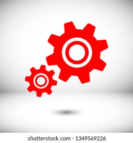 Gear vector icon. Web design icon. Gears and cogs symbol. Cog wheels icon. Cogs circle illustration. Gear wheel logo. Vector EPS 10