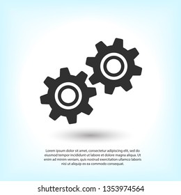 Gear vector icon. Web design icon. Gears and cogs symbol. Cog wheels icon. Cogs circle illustration. Gear wheel logo. Vector EPS 10